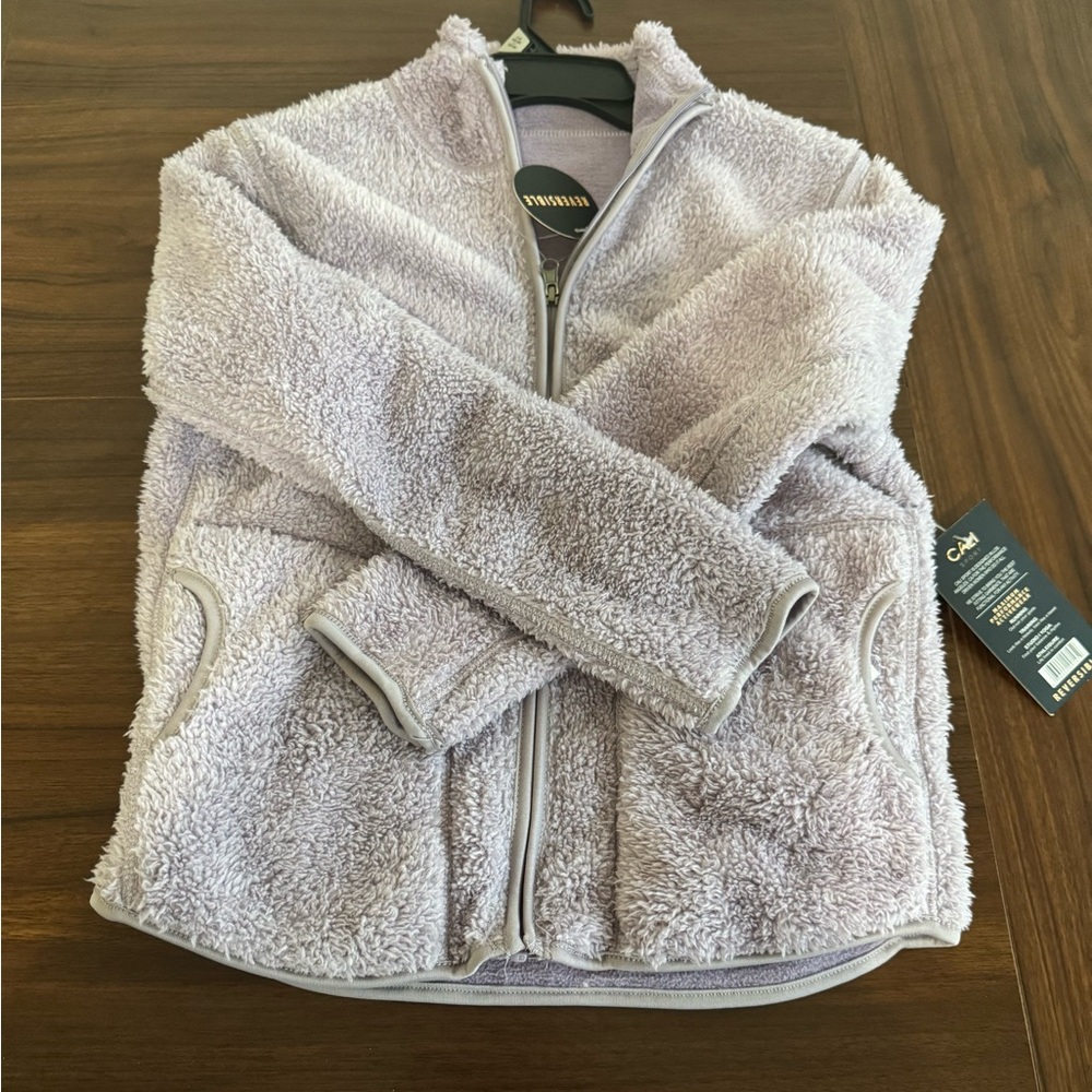 Cali Sport reversible purple fleece jacket size M - Picture 7 of 7